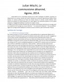 Fiche de lecture, Julian Mischi, Le Communisme désarmé