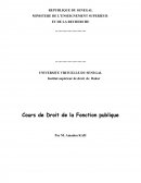 Droit de la fonction publique au Sénégal