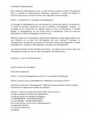 Sociologie du développement.