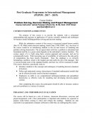 Post Graduate Programme in International Management