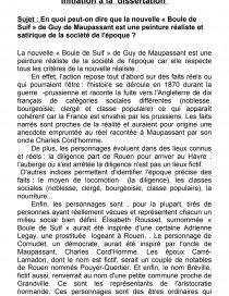 En Quoi Peut On Dire Que La Nouvelle Boule De Suif De Guy De Maupassant Est Une Peinture Realiste Et Satirique De La Societe De L Epoque Dissertation Maxime Fourel