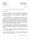 Lettre motivation pour candidater au master business international de l'université Paris Dauphine