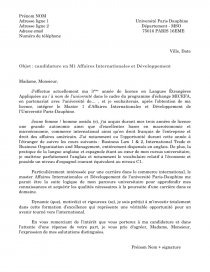 Lettre De Motivation Université Paris Dauphine