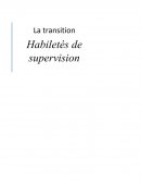 La transition, habiletés de supervision