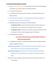 Dissertation sur la contestation de la filiation