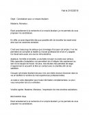 Lettre de motivation, emploi étudiant