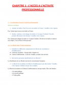 L'accès à l'activité professionnelle
