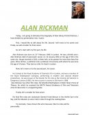 Alan Rickman's biography