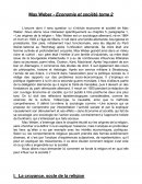 Max Weber, Economie et société 2.