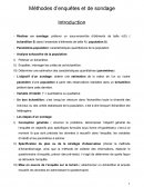 Méthodes d'enquêtes et de sondage