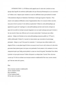 introduction commentaire voltaire zadig