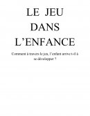 TPE LE JEU DANS L'ENFANCE