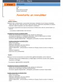 Modele CV assistante en immobilier