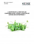 L’ADOPTION DE LA RSE PAR LES CONSOMMATEURS, AVENIR (CONDITION DE SURVIE) DES ENTREPRISES ?