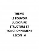 Le pouvoir judiciaire, structure et fonctionnement