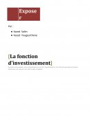 La fonction d'investissement