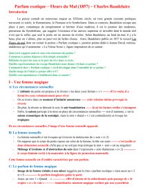 parfum exotique baudelaire analyse