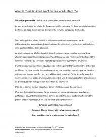 Analyse De Pratique En Maternite Rapport De Stage Lixouxp