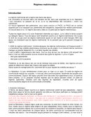 Régimes matrimoniaux
