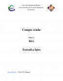 Compte rendu de BDA