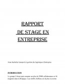 Rapport logistique et transport