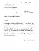 Candidature au poste de chimiste