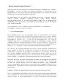 Introduction à la psychologie