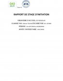 Rapport de stage d'initiation