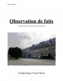 Observation de faits