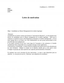 Lettre De Motivation Master Psychologie Sociale