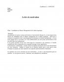 Lettre de motivation Candidature au Master Management de la chaîne logistique