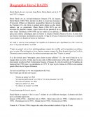 Biographie Hervé BAZIN