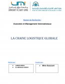 La chaine logistique globale