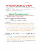 Introduction au droit.