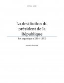 La destitution du président de la République