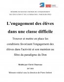 MÉMOIRE DE MASTER 2 METIERS DE L'ENSEIGNEMENT DEL'EDUCATION ET DE LA FORMATION - PARCOURS EPS2I