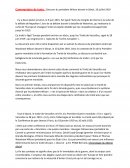 Commentaire discours du président Wilson