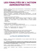 LES FINALITÉS DE L’ACTION ADMINISTRATIVE.