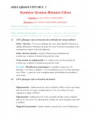 Synthèse Gestion Relation Client : Les unités commerciales