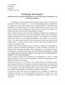 Un français, des français ? Quelle place pour les minorités linguistiques en France, dans l’espace francophone et sur la scène internationale ?