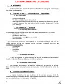 Le financement de l'économie