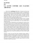 Le juge et la lutte contre les clauses abusives