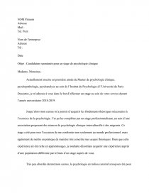 Lettre De Motivation Stage En Psychologie Lettre Type Louise Fang