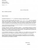 Lettre type, candidature spontanée