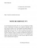 Note de service