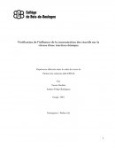 Vérification de l’influence de la concentration des réactifs sur la vitesse d’une réaction chimique