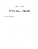 Micro finance : cas de la CECAM Madagascar