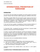 Internacional response to terrorism