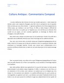 Commentaire : Culture Antique