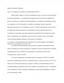 Dissertation : "Est-il légitime de contrôler la constitutionnalité des lois ?"